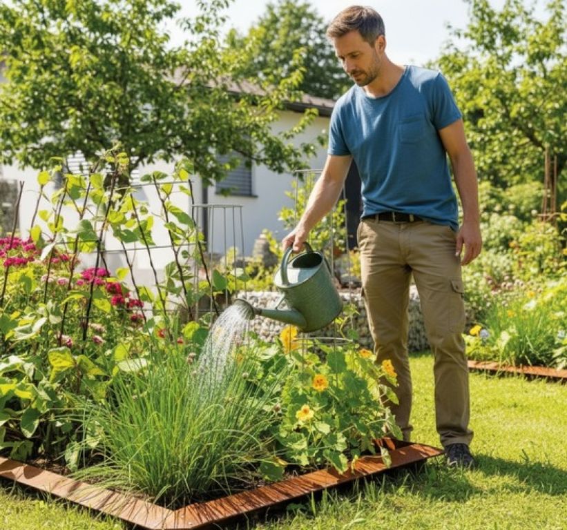 Metall-Rasenkanten werden DIY-Trend im Garten